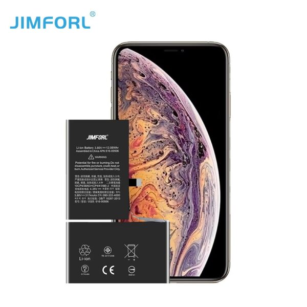 主图_1 Jimforl 0 Cycle Full MAh Rechargeable Internal Battery for iPhone X Series X/XR/XS/XS MAX Mobile Phone Replacement Batteries