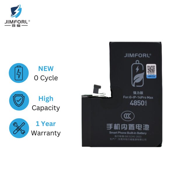 主图_3 Wholesale Brand New 0-Cycle High Capacity Professional Replacement OEM High Quality JImforl Mobile iPhone 14 Battery for Stock