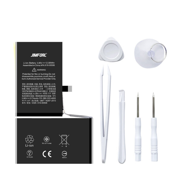 主图_4 Jimforl 0 Cycle Full MAh Rechargeable Internal Battery for iPhone X Series X/XR/XS/XS MAX Mobile Phone Replacement Batteries