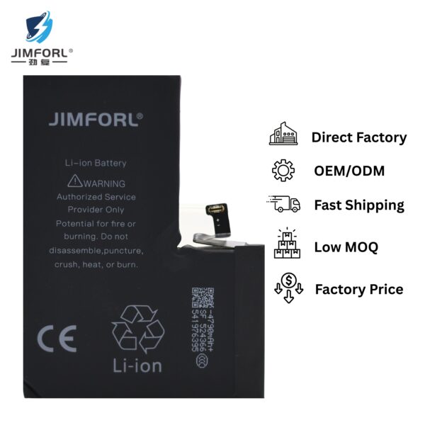 主图_5 Wholesale Brand New 0-Cycle High Capacity Professional Replacement OEM High Quality JImforl Mobile iPhone 14 Battery for Stock