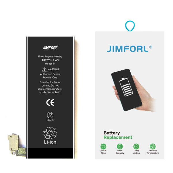 主图_5 Eparts High Quality 1420mAh 3.85V Factory Li-Ion Rechargeable Backup Battery for 4 with 1 Year Warranty