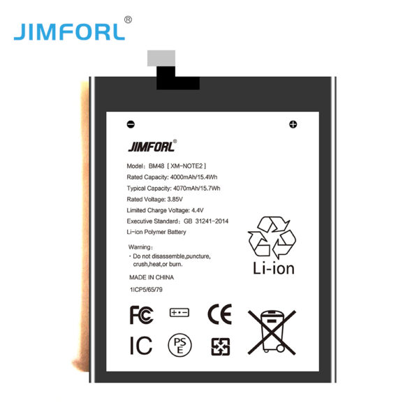 主图_4 High Capacity 4000mAh Replacement Battery for Xiaomi Note 2 Smartphones Li-ion Polymer Rechargeable Mobile Phone Battery