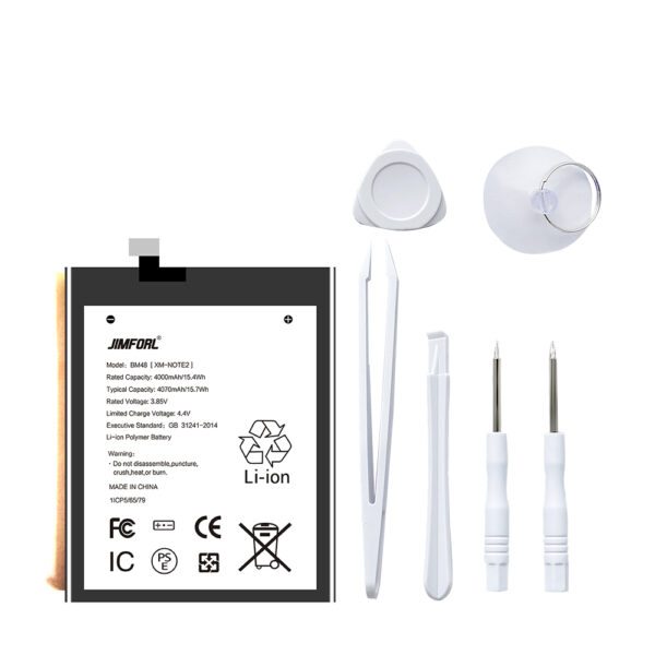 主图_6 High Capacity 4000mAh Replacement Battery for Xiaomi Note 2 Smartphones Li-ion Polymer Rechargeable Mobile Phone Battery